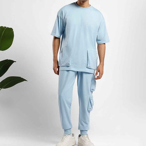 Hot Selling Fashion Outfit Wear Men <b>T</b> <b>Shirt</b> And Trouser Set New Arrival Cotton Breathable Look Men <b>T</b> <b>Shirt</b> And Trouser Set - Product Image 4