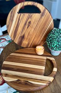 Planche à découper en bois avec poignée, lavable au lave-vaisselle, écologique, antibactérienne, en résine, planche à découper pour le fromage, de haute qualité - Product Image 4