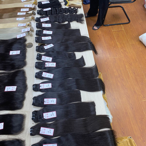 Extensiones de cabello humano virgen brasileño de grado Remy recto negro Natural sin procesar 100% paquetes de alta calidad - Product Image 1