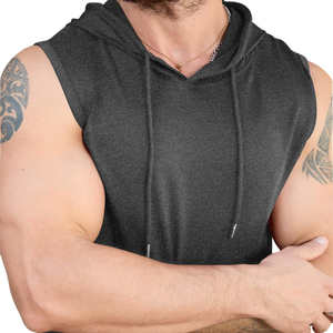 Sudadera sin Mangas para Hombre, de Algodón, para Fitness, Actividades, Correr, Gimnasio, Entrenamiento - Product Image 5