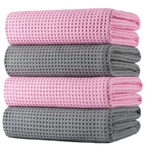 Serviette de bain en coton tissé à carreaux 100% coton, ensemble de serviettes de luxe pour hôtel, pour adultes, douce, durable, respectueuse de la peau, séchage rapide - Product Image 1