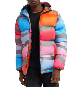 Chaqueta acolchada de invierno de lujo para hombre, tela de lona de alta calidad, capucha transpirable, cuello levantado, decoración de sublimación, bolsillo - Product Image 2