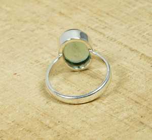 Anillos de plata de ley 925 con fluorita verde natural para mujer, regalo para esposa - Product Image 4