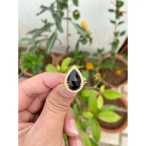 Natural Black Onyx <b>Ring</b> <b>925</b> Sterling <b>Silver</b> Handmade Gemstone <b>Ring</b> Wholesale Jewelry Supplier - Product Image 1