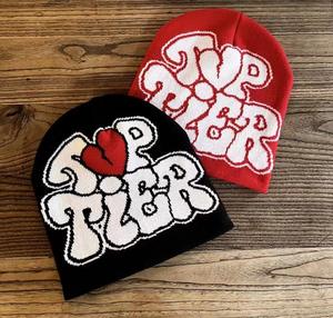 Tuques en acrylique personnalisables et chaudes imprimées sur toute la surface Bonnet d'hiver en tricot avec tuque réversible Berretti Skullies - Product Image 5