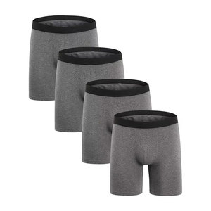 Calzoncillos Bóxer de Algodón 100% de Alta Calidad para Hombre, Sólidos, No Tejidos, Frescos, Cómodos, Transpirables y Elásticos - Product Image 4