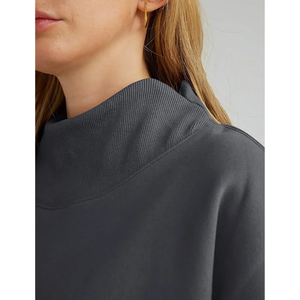 Sudadera de mujer de manga larga de algodón con logotipo personalizado de alta calidad, ropa informal sostenible transpirable, sudadera Lisa para mujer - Product Image 2