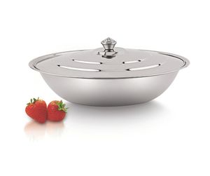 Bol de service en acier inoxydable avec couvercle en forme de dôme, finition miroir, compatible lave-vaisselle, adapté aux aliments, casserole polyvalente pour - Product Image 1