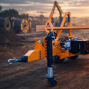 Remorque à tambour de câble pour le transport, remorque à tambour de câble hydraulique de 20 tonnes pour les grands tambours de câbles électriques et de télécommunications - Product Image 4