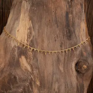 Toptan taklit antika Polki tavuskuşu bel kemeri altın kaplama ile 217039 arapça mücevherat