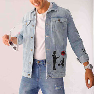 Nueva chaqueta vaquera informal personalizable para hombre, transpirable, estilo único, Chaquetas vaqueras para hombre de calidad superior - Product Image 4