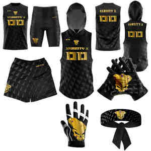 Uniforme de football à sublimation 7V7 pour hommes et jeunes maillots de jeu uniformes personnalisés de compression 7on7 shorts extensibles 7 sur 7 OEM - Product Image 6