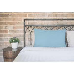 Taie d'oreiller de luxe bleue en polycoton 50x70cm pour hôtel, durable, rectangulaire, motif uni tissé pour usage domestique - Product Image 3