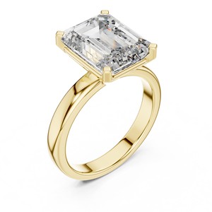 Anillo Solitario de Moissanita con Corte Esmeralda de 2.0ct, Plata de Ley 925, Cuatro Puntas, Joyería para Compromiso, Boda o Aniversario para Ella - Product Image 6