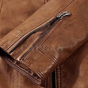 Veste d'hiver pour hommes de meilleure qualité avec logo personnalisé et motif de décoration avec dessus en cuir de mouton chauffant et respirant Service OEM - Product Image 5