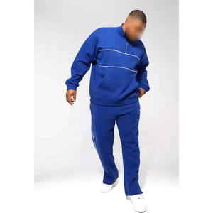 Conjunto Deportivo de 2 Piezas para Hombre, Estilo Flared, Pantalones Deportivos, Diseño Liso con Logotipo Personalizado Impreso, Buena Calidad - Product Image 1