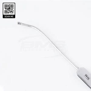 Tube d'aspiration malléable FESS, instruments chirurgicaux ORL, canule d'aspiration des sinus en acier inoxydable avec embout olive et contrôle par le doigt - Product Image 4