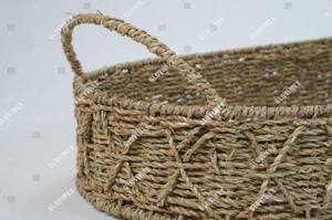 Meilleur choix Design jonc de mer Jute service plateaux de rangement plateaux ensemble table de service durable tissé sans danger pour la décoration de restaurant - Product Image 3