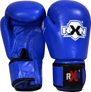 Gants de boxe RXN pour hommes, couleur bleue, gants d'entraînement en PU - Product Image 1