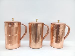 ฝาปิดเหยือกน้ำทองแดงลายนูน งานฝีมือ ดีไซน์ร่วมสมัย เป็นมิตรกับสิ่งแวดล้อม ใช้ซ้ำได้ เหมาะสำหรับบ้าน ร้านอาหาร และเครื่องดื่ม - Product Image 4