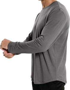 Crew Fitness T-shirt à manches courtes en coton épais pour homme Design décontracté élégant avec logo brodé de haute qualité Tissu tricoté - Product Image 6