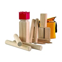 Jeu de Kubb - Jeu de société d'intérieur écologique et durable pour les fêtes de famille, en bois