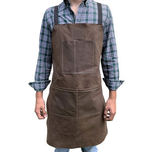 Multi-Purpose Industrial Safety Cleaning Tools Durable Cowhide <b>Leather</b> Sleeveless Bib Welding <b>Apron</b> - Product Image 1