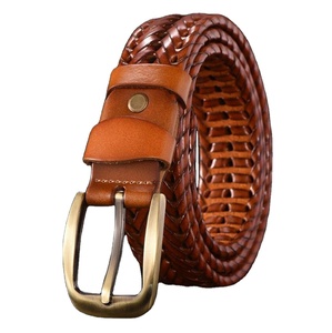 Premium véritable peau de vache décontracté boucle ardillon ceinture pour hommes haute qualité couleur Tan en gros - Product Image 4