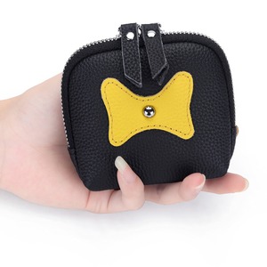Ando Bag Genuine Cowhide Leather Mini Zipper Coin <b>Purse</b> Color Block <b>Small</b> Wallet for <b>Women</b> - Product Image 2