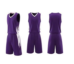 Maillot de basket-ball unisexe personnalisé en gros, ensemble en maille, imprimé par transfert thermique, vêtements de sport à séchage rapide, 100% polyester, toutes saisons - Product Image 1