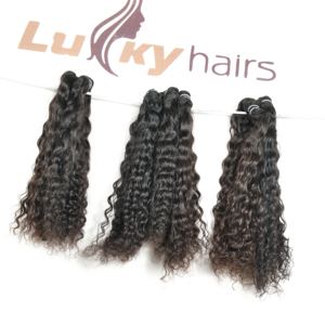 Extensions de cheveux humains vierges vietnamiens crus Paquet de cheveux bouclés naturels à cuticules alignés sans emmêlement de perte de traitement chimique - Product Image 2