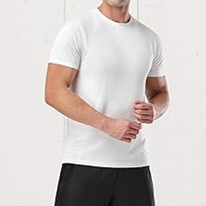 T-shirts à manches courtes en coton 100% uni respirants à col rond avec logo frontal pour streetwear, téléchargés par Dress Sports - Product Image 1