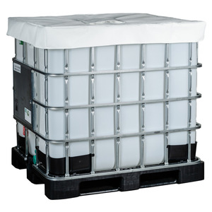 Giacca isolante con cappuccio per IBC da 1000 litri, con apertura per tappo a vite, nero - Product Image 4