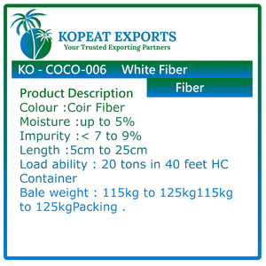 Meilleure qualité 100% fibre de noix de coco biologique matériau Durable marque KOPEAT blanc naturel toutes saisons inde large gamme - Product Image 4