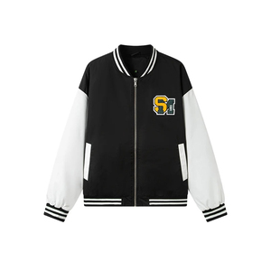 Nueva chaqueta de béisbol con bordado de rizo para hombre, ropa deportiva de moda con chaqueta de uniforme de moda de Color de contraste transpirable - Product Image 1
