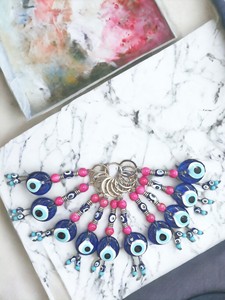 พวงกุญแจคาราบิเนอร์ DAFNI BIG PAZAR Evil Eye ทำจากโลหะผสม พร้อมปลายเคลือบสีแบบพิเศษ และลายนูน 3 มิติ - Product Image 4