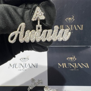 Colgante de Lujo para Hombre, Estilo Hip Hop, Chapado en Oro, con Moissanita VVS de Corte Brillante Redondo, Certificado IGI, para Fiesta - Product Image 3