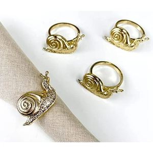 Servilletero de peltre de diseño de lujo, servilleteros de Metal de caracol para cena, mesa de fiesta temática, servilletero decorativo al precio más bajo - Product Image 5