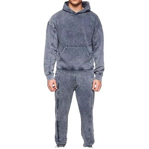 Survêtement d'hiver pour homme à capuche uni 100% coton, marque de sport, fabricant, export en gros, service OEM - Product Image 1