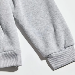 Conjunto de sudadera con capucha y pantalones de chándal de algodón de gran tamaño unisex, estampado OEM personalizado de Vietnam, patrón sólido para otoño - Product Image 4