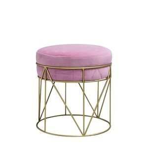 Tabouret d'appoint élégant rembourré avec un coussin lisse idéal pour les intérieurs élégants et le confort quotidien - Product Image 1