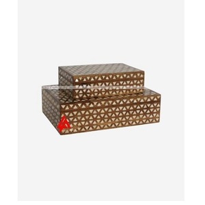 Haute qualité bleu motif floral nacre décoratif boîte à bijoux organisateur vadrouille nouveauté cadeau boîte de rangement - Product Image 2