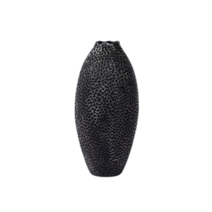 all <b>Black</b> Hammered Metal <b>Vase</b> For Home Decor - Product Image 2