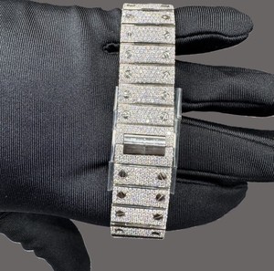 นาฬิกาข้อมือหรู 41 มม. ระบบควอตซ์อัตโนมัติ ETA โครโนกราฟ กระจกแซฟไฟร์ สายสแตนเลส ตัวเรือนทรงเหลี่ยม ประดับเพชร MIYATO - Product Image 5