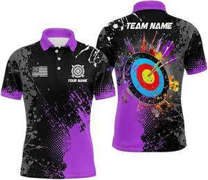 Jersey Reversible de Tiro con Arco americano de alta calidad, ropa de calle informal de algodón 100% de secado rápido, Conjunto de camiseta de manga corta larga divertida - Product Image 2