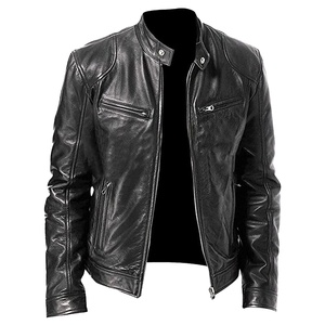 Veste d'hiver pour homme SUPREX ENTERPRISES 2026, personnalisée, de haute qualité, en cuir PU, col montant, séchage rapide, respirante - Product Image 1