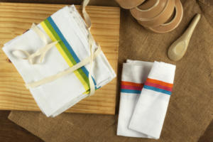 Juego de 12 toallas de cocina de algodón reciclado con tejido de hueso de arenque, función de secado rápido - Product Image 4