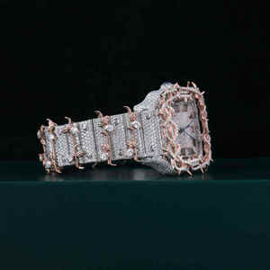 นาฬิกาหรูหราประดับเพชรเทียม คุณภาพเยี่ยม ทองคำขาวแบบดั้งเดิม ควอตซ์ สำหรับนักธุรกิจ ราคาดีที่สุด โลหะผสม ประดับเพชรจำลอง - Product Image 5