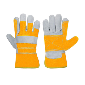 Guantes de trabajo hechos de cuero antideslizante de alta calidad Color sólido Mano de seguridad resistente Guantes de trabajo de precio barato - Product Image 1