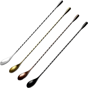 Metal Long-Handle <b>Cocktail</b> bar Spoons Customized Bars Wire Design Metal <b>cocktail</b> <b>stirrer</b> High Quality Mixing use - Product Image 4